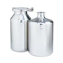 Sanitary Bottles, 316L Stainless Steel (Light Gauge)