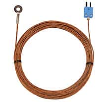 Digi-Sense Thermocouple Bolt-On Surface Probes with Fiberglass Cable and Miniconnector