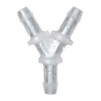 Eldon James Hose Barb Fittings, Y Union, Natural Kynar®