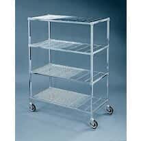 Heavy-Duty Four-Shelf Wire Utility Carts