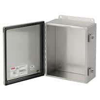 Hoffman Stainless Steel Junction Boxes with Continuous-Hinge and Clamps, Type 4X