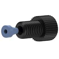 Idex® Flangeless Short Head Fitting Assemblies, 1/4-28 Flat-Bottom Connection for 1/16" OD Tubing