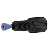 Idex® Flangeless Standard Knurl Fitting Assemblies, 1/4-28 Flat-Bottom Connection for 1/16" OD Tubing