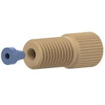 Idex® Flangeless Standard Knurl Fitting Assemblies, 5/16-24 Flat-Bottom Connection