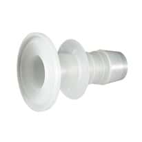 Saint-Gobain Pure-Fit® SIB® 1" Tri-Clamp to Hose Barb Fittings, Straight Adapter, Polypropylene