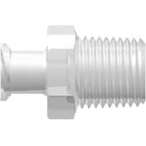 Value Plastics Female Luer Thread Style to NPT Adapter Fittings, Straight