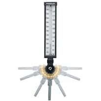Weksler Adjustable Angle Industrial Glass Thermometer