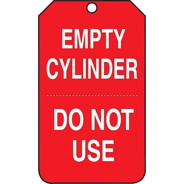 Accident Prevention Tags; Status Tags; Empty Cylinder - Do Not Use ...