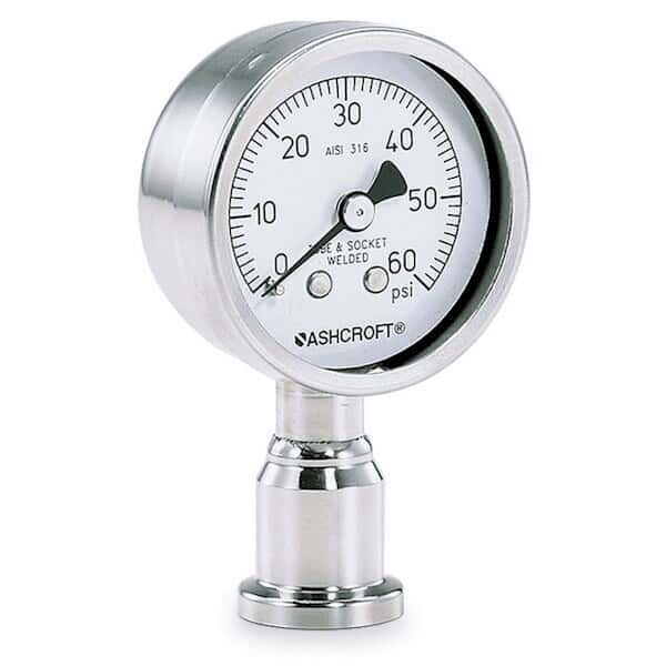 Ashcroft Sanitary Pressure Gauges, 1.5" TriClamp ColeParmer