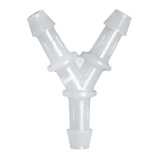 ColeParmer® Cleanroom Hose Barb Fittings, Y Union, HighDensity