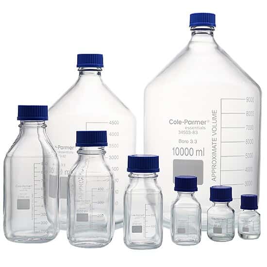 ColeParmer® Glass Media Bottles, Class A, Round from ColeParmer
