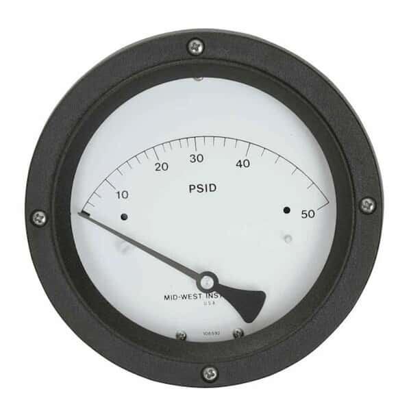 Mid-West Instrument Piston Type Differential Pressure Gauges - Cole-Parmer