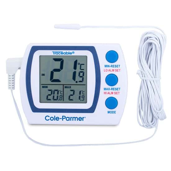 Traceable® JumboDisplay Refrigerator/Freezer Thermometers with Calibration ColeParmer