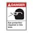ANSI Danger: Eye Protection Required Signs