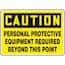 Caution: Personal Protective Equipment Required Beyond This Point Signs