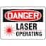 Danger: Laser Operating (symbol) Signs