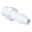 Cole-Parmer® Cleanroom 10-32 UNF to Hose Barb Fittings, Straight Adapter, White Nylon