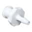 Cole-Parmer® Cleanroom Female Luer to Hose Barb Fittings, Straight Adapter, White Nylon
