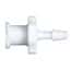 Cole-Parmer® Cleanroom Female Luer to Hose Barb Fittings, Straight Adapter, White Nylon