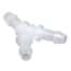 Cole-Parmer® Cleanroom Hose Barb Fittings, Y Union, High-Density Polyethylene