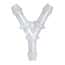 Cole-Parmer® Cleanroom Hose Barb Fittings, Y Union, High-Density Polyethylene