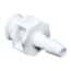 Cole-Parmer® Cleanroom Large-Bore Female Luer to Hose Barb Fittings, Straight Adapter, White Nylon