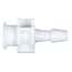 Cole-Parmer® Cleanroom Large-Bore Female Luer to Hose Barb Fittings, Straight Adapter, White Nylon