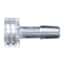 Cole-Parmer® Cleanroom Large-Bore Male Luer to Hose Barb Fittings, Straight Adapter, CrystalVu™