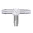 Cole-Parmer® Hose Barb Fittings, Tee Union, Natural Polycarbonate