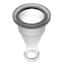 Cole-Parmer® Sanitary Fittings, Straight Concentric Reducer, Polypropylene