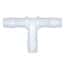Eldon James Hose Barb Fittings, Tee Union, Natural Nylon