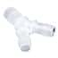 Eldon James Hose Barb Fittings, Y Reducer, Natural Nylon