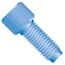 Idex® Flangeless Specialty Head Male Nuts, 1/4-28 Flat-Bottom Connection