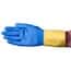 Vanguard Safety C37B6 Neoprene Coated Latex Flock Lined Gloves, 28 mil, 12" Cuff, Blue/Yellow
